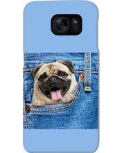 Load image into Gallery viewer, baby Pug In Denim Pocket Gift For Dog Lovers Phone case

