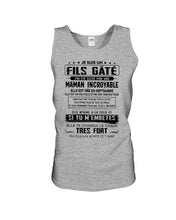 Load image into Gallery viewer, Fils Gâté J'ai Été Élevé PẢ Une Maman Incroyable En Septembre Unisex Tank Top
