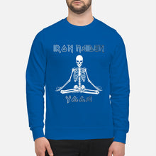 Load image into Gallery viewer, Yoga Iron Skeleton Dark Blue Background Gift For Men Sweatshirt
