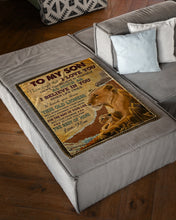 Load image into Gallery viewer, When Life Tries To Knock You Down Lion Mom And Her Child Mama Gift For Son Fleece Blanket
