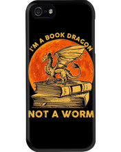 Load image into Gallery viewer, I'm A Book Dragon Not A Worm Gift For Dragon Lovers Phone case
