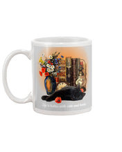 Load image into Gallery viewer, Black Cat Life Is Better With Books Gift For Cat Lovers Mug
