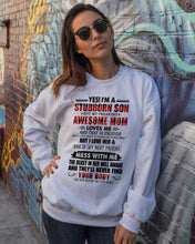 Load image into Gallery viewer, A Stubborn Son Of A Freaking Awesome Mom I Love Her Gift For Mama Sweatshirt

