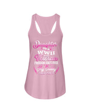 Load image into Gallery viewer, Daughter Of A Veteran Freedom Isn't Free Gift For Daughter Ladies Flowy Tank
