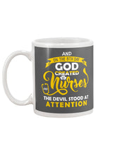 Load image into Gallery viewer, Coffee Cup And On The 8th Day God Created Nurses  Custom Gift For Nurse Mug
