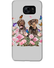Load image into Gallery viewer, German Wirehaired Pointer With Peonies Gift For Dog Lovers Phone case
