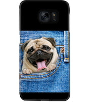 Load image into Gallery viewer, baby Pug In Denim Pocket Gift For Dog Lovers Phone case
