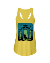 Load image into Gallery viewer, UFA Dinosaur T Rex Sky Full Of Stars Ladies Flowy Tank

