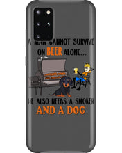 Load image into Gallery viewer, A Man Loves Beer And Dachshund Gift For Dog Lovers Phone case
