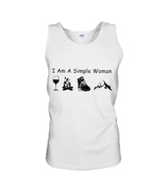 Load image into Gallery viewer, Simple Woman Loves Wine Camping Shoes And Climbing Unisex Tank Top

