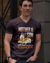 Load image into Gallery viewer, Mother And Son A Bond That Can't Be Broken Guys V-Neck
