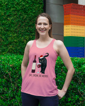 Load image into Gallery viewer, Cat Drink And Be Merry Meaningful Gift For Women Ladies Flowy Tank
