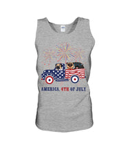 Load image into Gallery viewer, America 4th Of July Truck Pug Gift For Dog Lovers Unisex Tank Top
