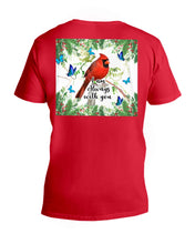 Load image into Gallery viewer, Scarlet Macaw With Butterflies I Am Always With You Gift For Lover Guys V-Neck

