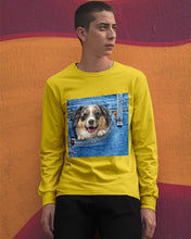Load image into Gallery viewer, Australian Shepherd In Denim Pocket Gift For Dog Lovers Unisex Long Sleeve
