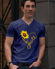 Load image into Gallery viewer, Black Phone Case Sunflower Faith Gift For Christians Guys V-Neck
