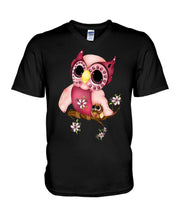 Load image into Gallery viewer, Lovely Tote Bag Owl Perchs On Branch Gift For Owl Lovers Guys V-Neck
