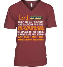 Load image into Gallery viewer, Lord Help Me Be Friendly And Cautions And Kind Gift Guys V-Neck
