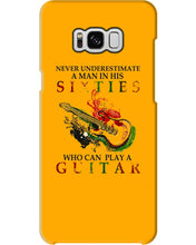 Load image into Gallery viewer, Never Underestimate A 60 Year Old Man Can Play A Guitar Phone case
