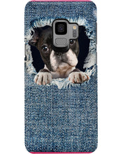 Load image into Gallery viewer, Blue Phone Case With Hole Gift For Boston Terrier Lovers Phone case
