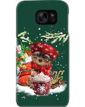Load image into Gallery viewer, Yorkshire Terrier Loves Drinking Hot Latte Gift For Dog Lovers Phone case
