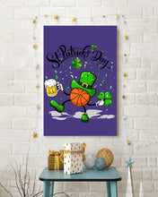Load image into Gallery viewer, Basketball Saint Patrick's Day Gift For Basketball Lovers Vertical Poster
