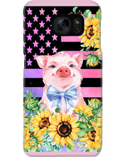 Load image into Gallery viewer, Pig America Flag Sunflower Special Custom Design Phone case
