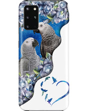 Load image into Gallery viewer, Magical Gray Couple African Parrot Gift For Bird Lovers Phone case
