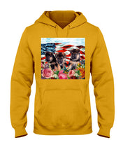 Load image into Gallery viewer, American Flag Sky Flower German Shepherd Gift For Dog Lovers Hoodie
