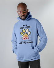 Load image into Gallery viewer, Medical Assistant Loves Dogs And Has Tattoos Gift For Dog Lovers Hoodie
