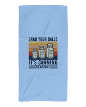 Load image into Gallery viewer, Grab Your Balls It's Canning Season Retro Vintage Beach Towel
