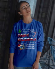 Load image into Gallery viewer, Weather Outside Frightful Sewing Let Us Sew Unisex Long Sleeve
