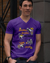 Load image into Gallery viewer, My Only Sunshine Make Me Happy Special Custom Design Guys V-Neck

