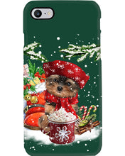 Load image into Gallery viewer, Yorkshire Terrier Loves Drinking Hot Latte Gift For Dog Lovers Phone case
