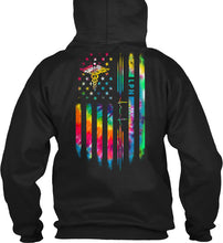 Load image into Gallery viewer, Veterinary Symbol LPN America Flag Unique Custom Design Hoodie
