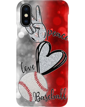 Load image into Gallery viewer, Baseball Peaceful Love Gift For Baseball Lovers Phone case
