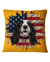 Load image into Gallery viewer, English Cocker Spaniel US Sunflower Gift For Dog Lovers Pillow Cover
