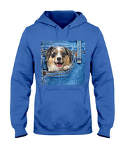 Load image into Gallery viewer, Australian Shepherd In Denim Pocket Gift For Dog Lovers Hoodie

