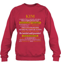Load image into Gallery viewer, Kim Custom Name Gift A Warrior's Mentality With A Poet's Soul Sweatshirt
