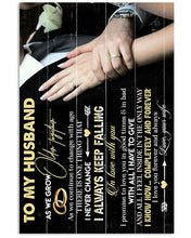 Load image into Gallery viewer, Present For  Husband Keep Falling In Love With You Custom Design Vertical Poster
