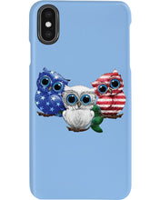 Load image into Gallery viewer, Lovely Phone Case Three Owl With US Flag Gift For Owl Lovers Phone case
