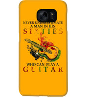 Load image into Gallery viewer, Never Underestimate A 60 Year Old Man Can Play A Guitar Phone case
