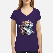Load image into Gallery viewer, Vintage Funny Cat Love Trending Gift For Cat Lovers Ladies V-Neck
