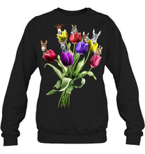 Load image into Gallery viewer, Vintage Funny Donkey With Tulip Trending For Donkey Lovers Sweatshirt
