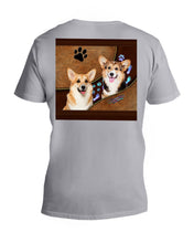 Load image into Gallery viewer, Corgi Paws Pattern Dog Mom Custom Name Gift For Manada Guys V-Neck
