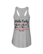 Load image into Gallery viewer, Black Phone Case Hello Forty 2020 The Year When Shit Got Real Trending Ladies Flowy Tank
