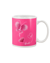 Load image into Gallery viewer, Butterfly Faith Breast Cancer Awareness Meaningful Gift Mug
