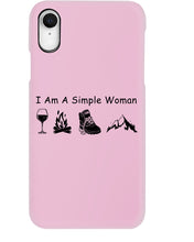 Load image into Gallery viewer, Simple Woman Loves Wine Camping Shoes And Climbing Phone case
