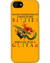 Load image into Gallery viewer, Never Underestimate A 60 Year Old Man Can Play A Guitar Phone case
