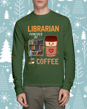 Load image into Gallery viewer, Librarian Powered By Coffee  Custom Design For Book Lovers Unisex Long Sleeve
